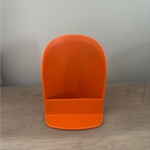 Vintage tupperware orange rocker hand scoop